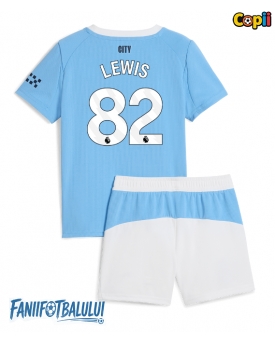 Manchester City Rico Lewis #82 Echipament de Fotbal Replică 2025-26 Copii Acasa (+ Șorturi)